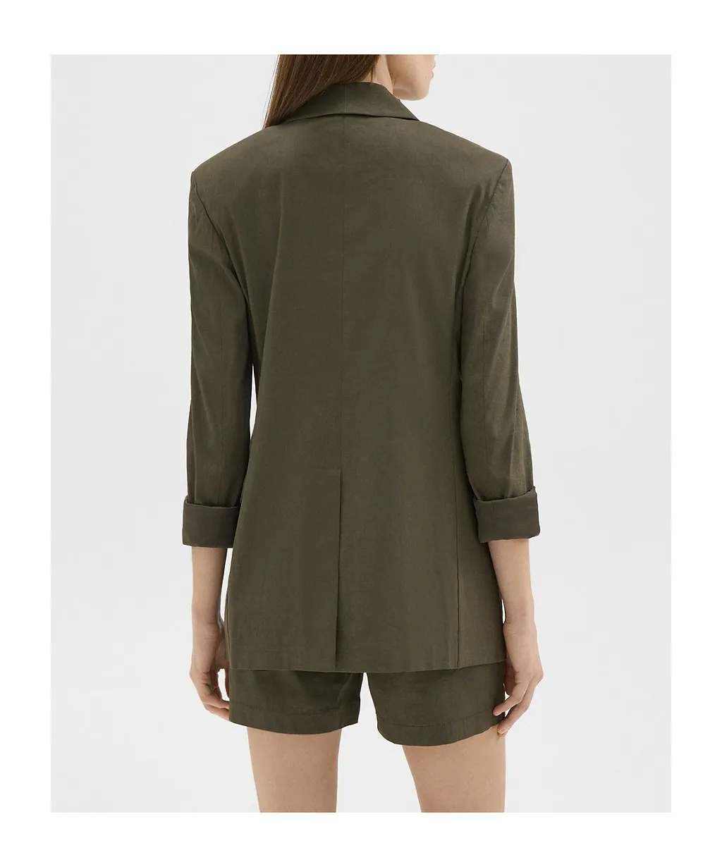 Single-Button Lapel Jacket
