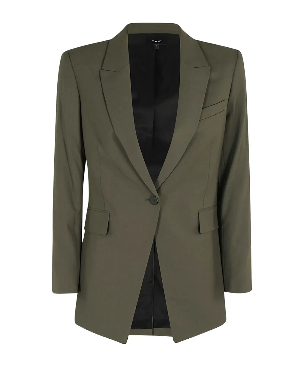 Single-Breasted Wool Blazer