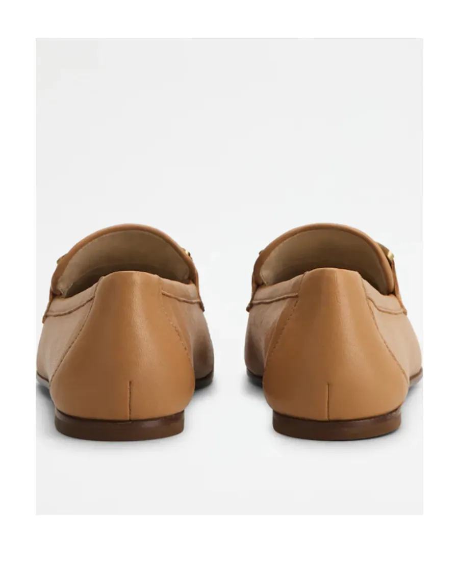 Kate Gold-Chain Leather Loafers