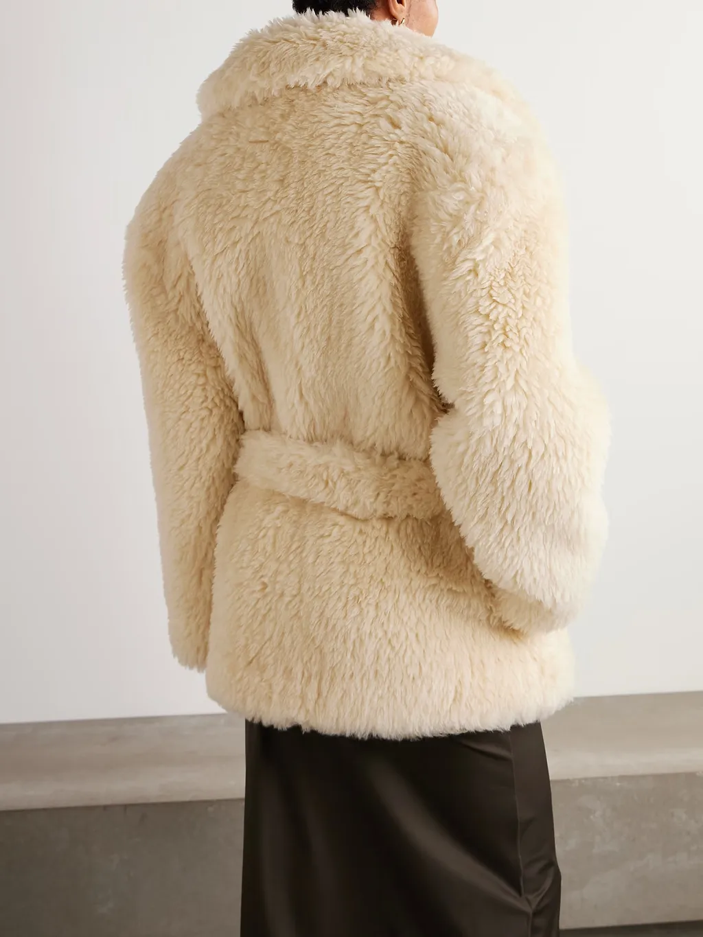 Wool-Blend Fleece Coat
