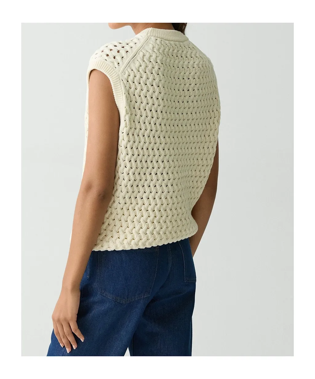 Theory Cable-Knitted Sleeveless Vest