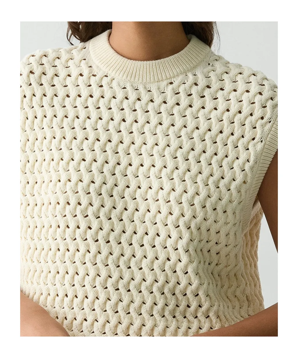 Theory Cable-Knitted Sleeveless Vest