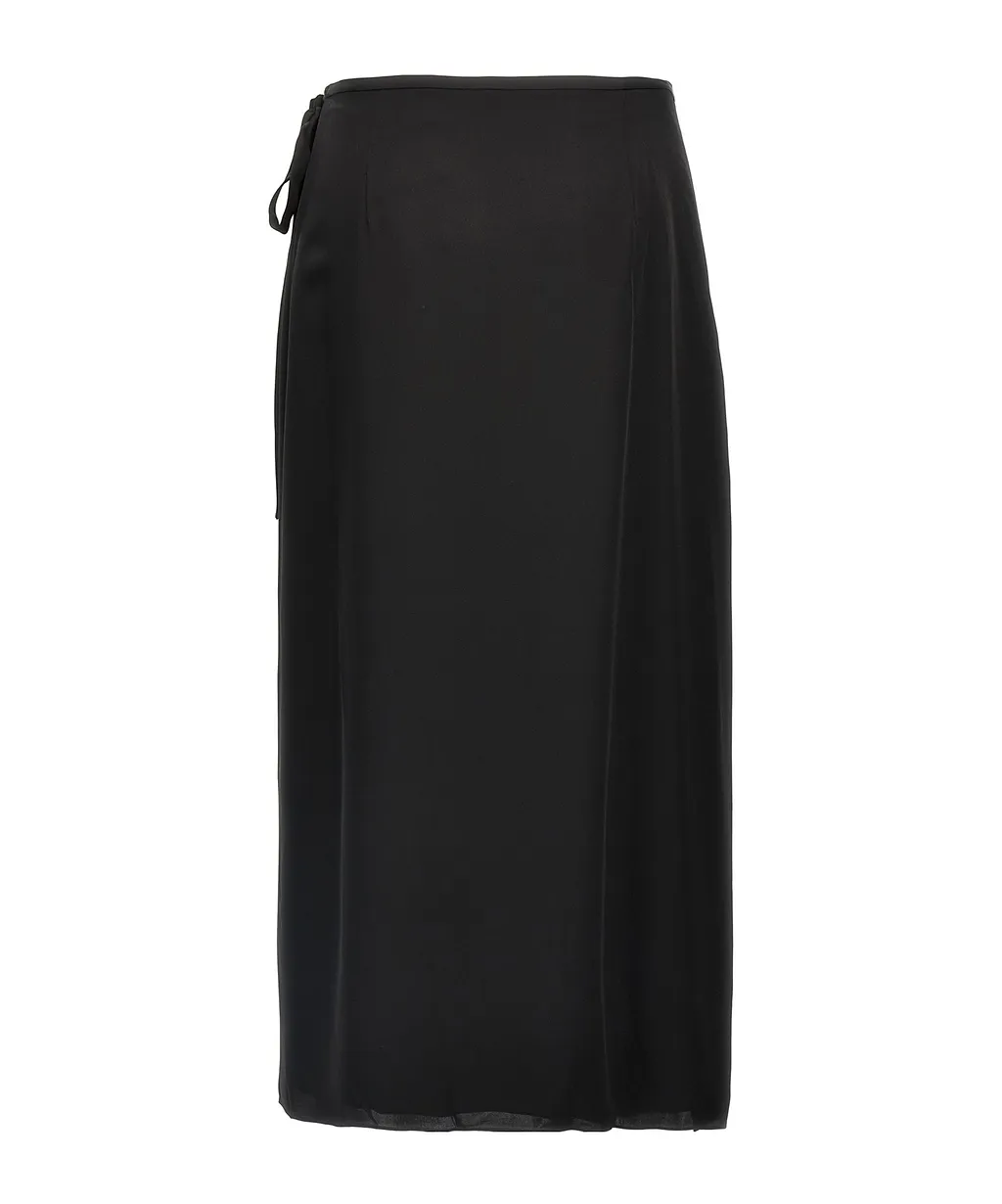 Theory Flared Hem Wrapped Midi Skirt