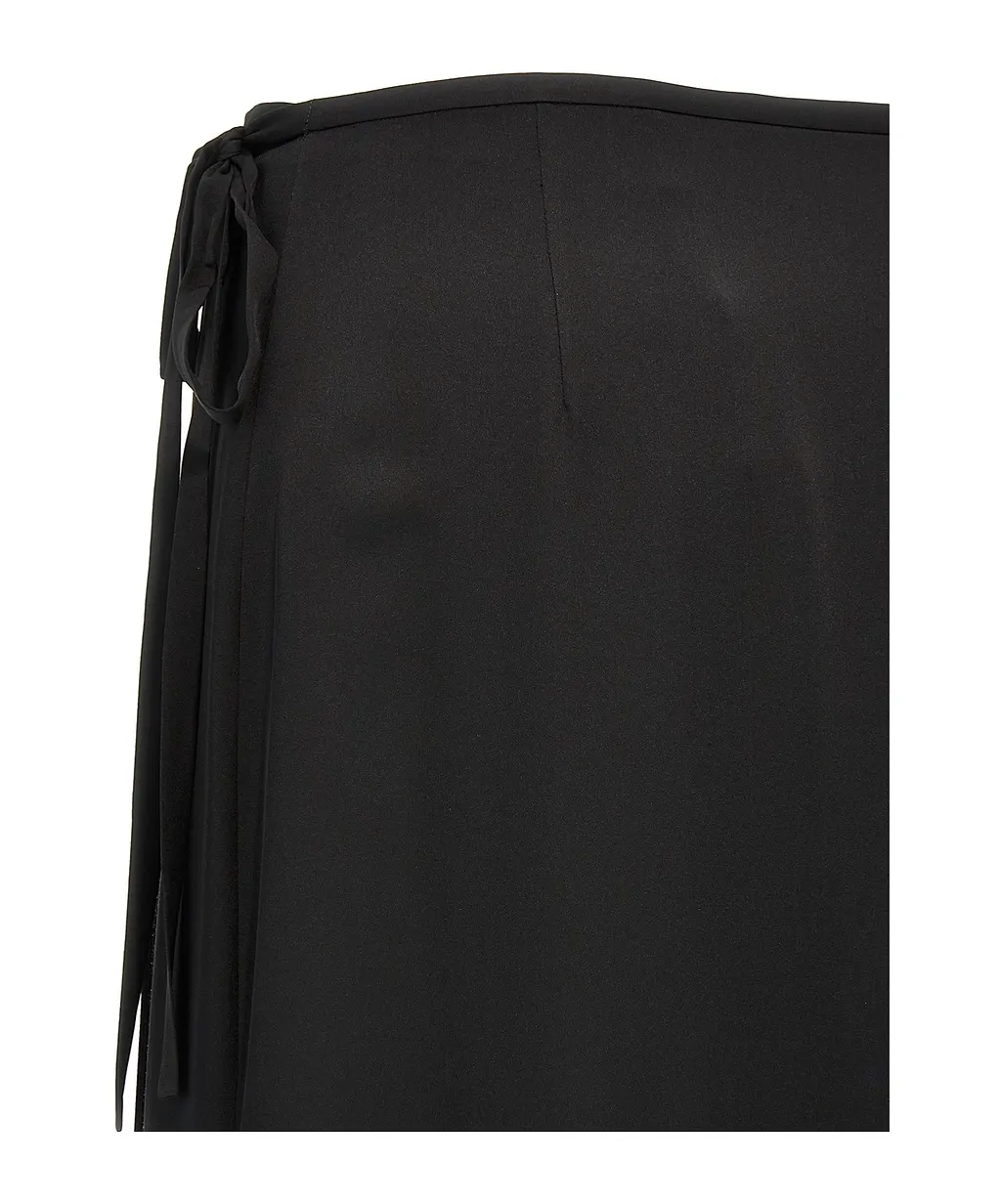 Theory Flared Hem Wrapped Midi Skirt