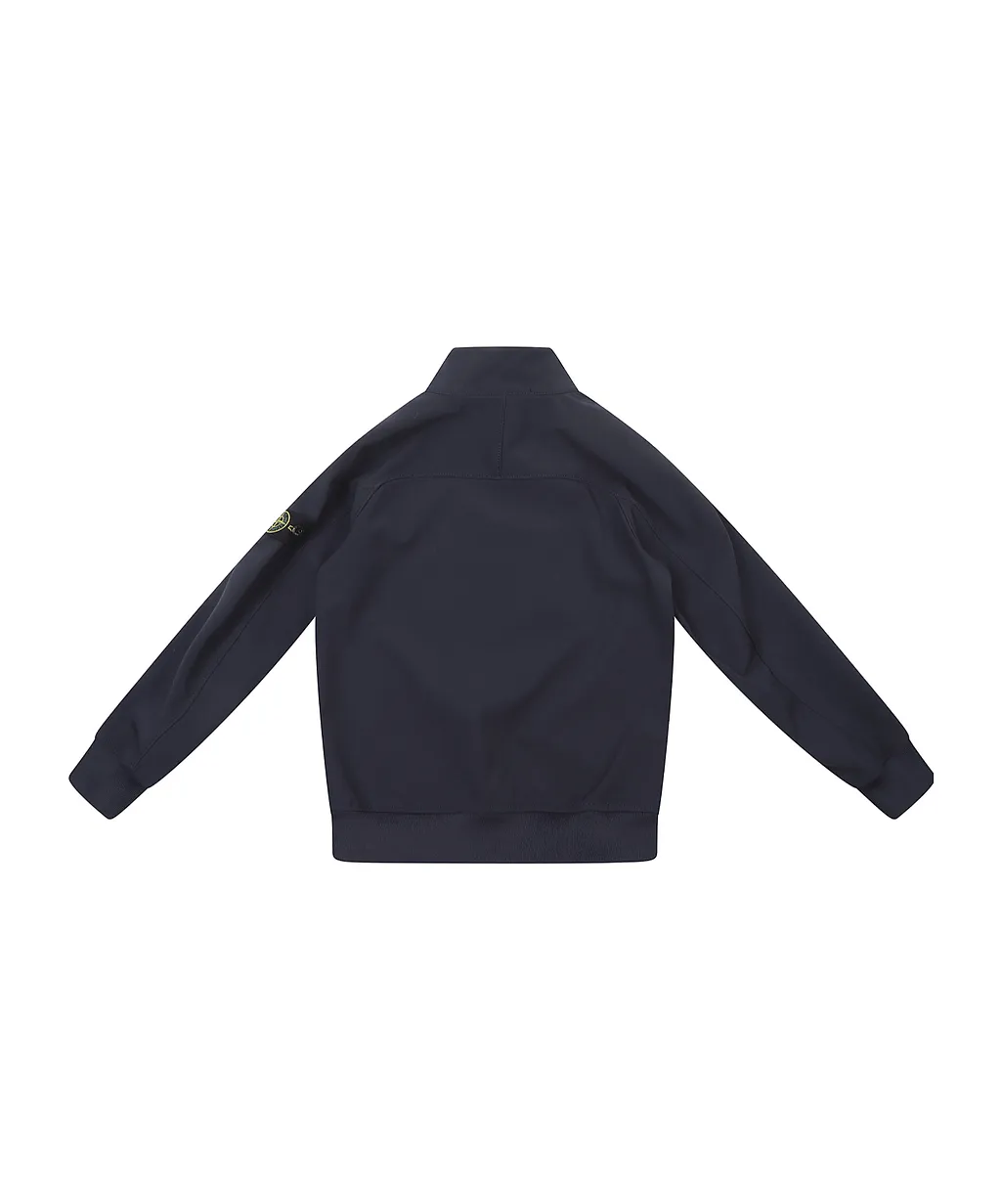 Stone Island Junior Logo Patch Zip-Up Coat