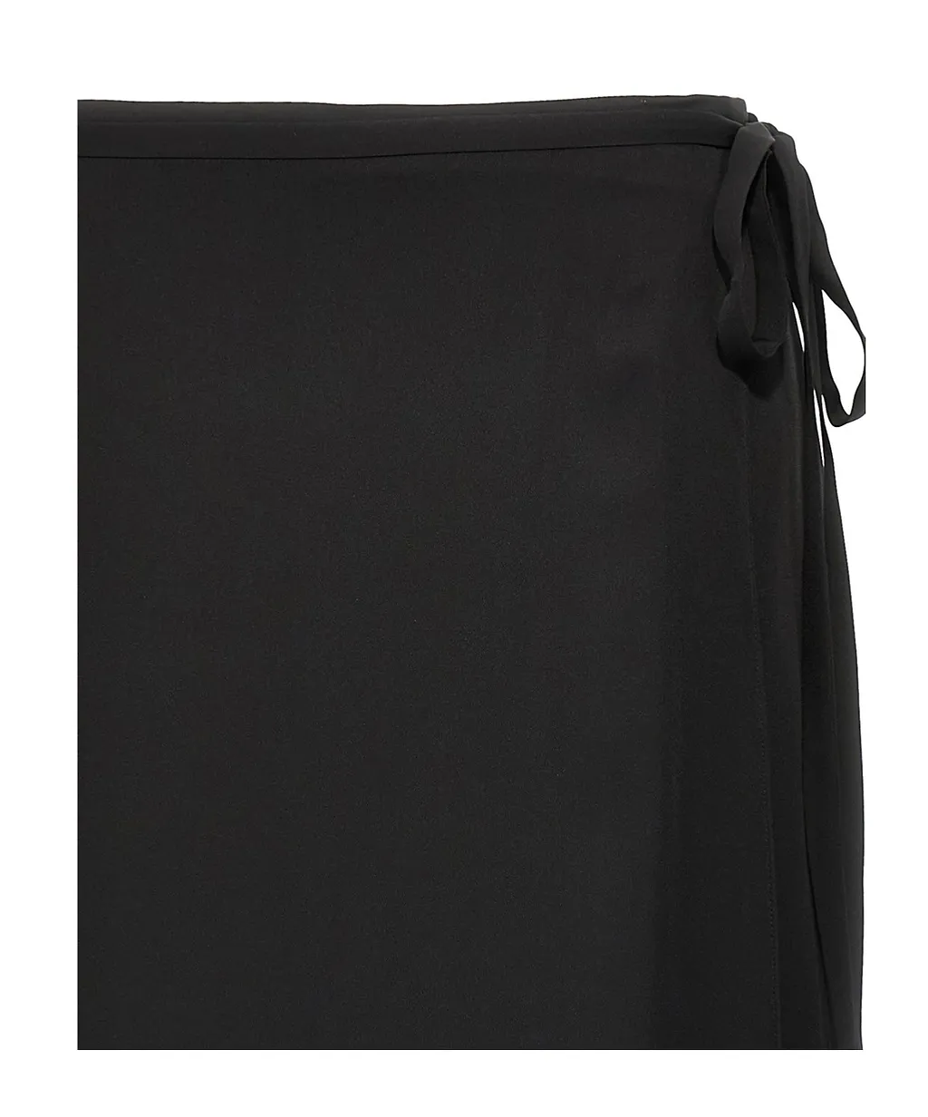 Theory Flared Hem Wrapped Midi Skirt