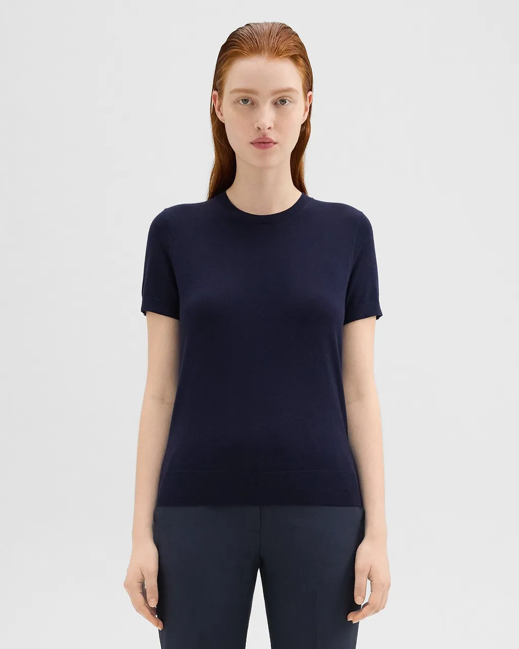 Theory Fine-Knit Crewneck T-Shirt