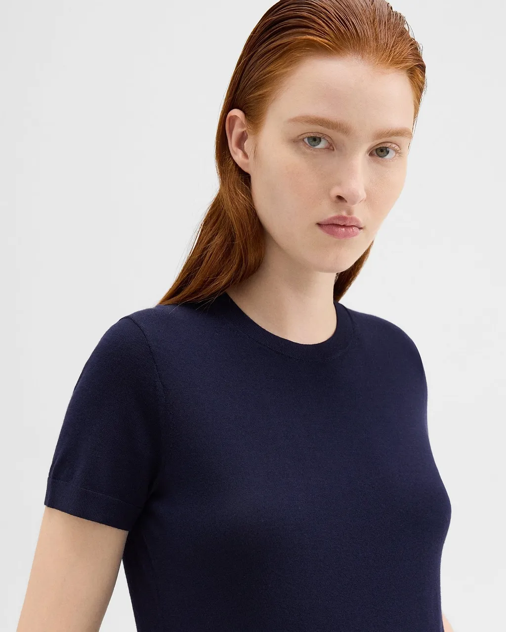 Theory Fine-Knit Crewneck T-Shirt