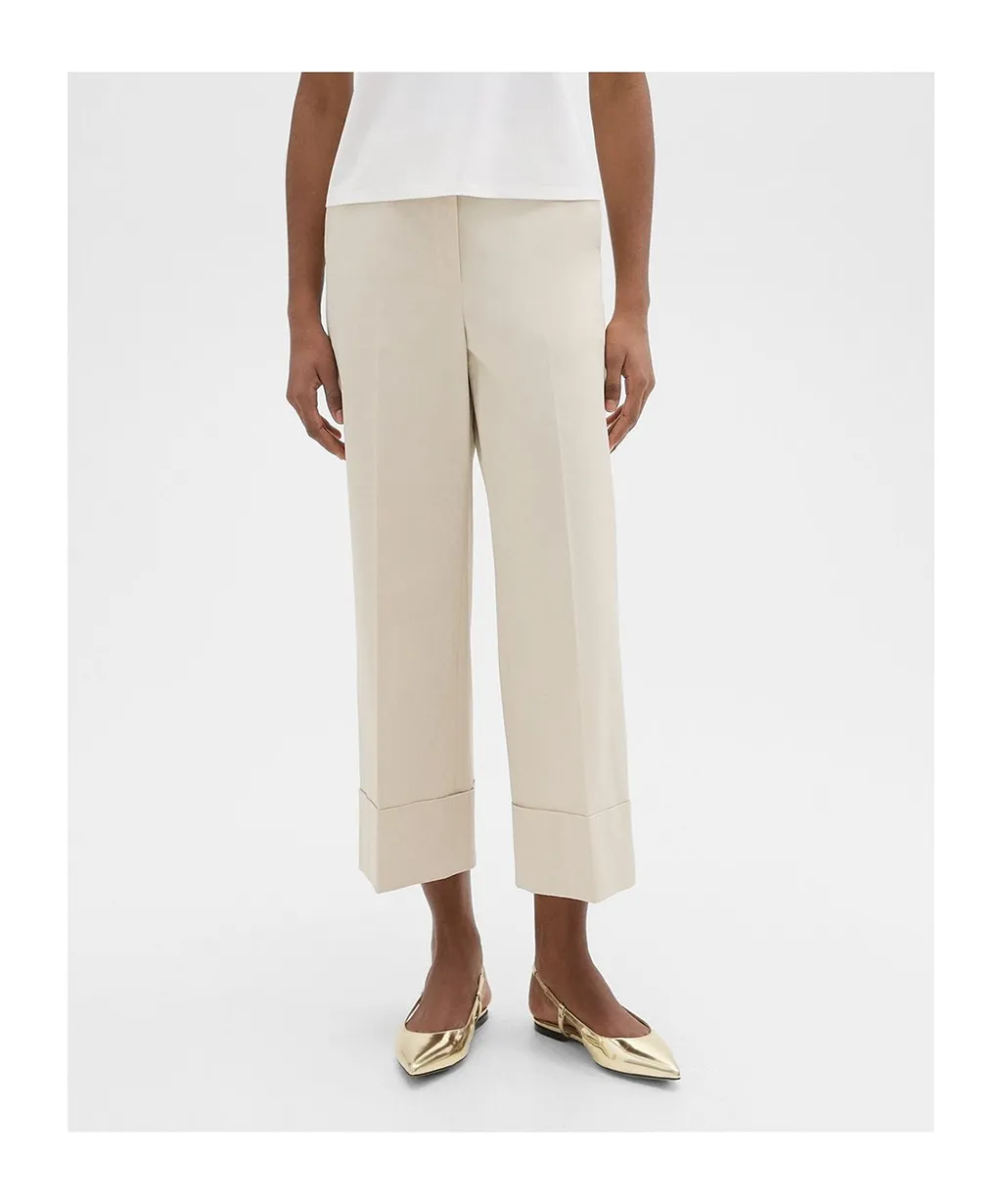 Theory High-Waist Cuff Pants