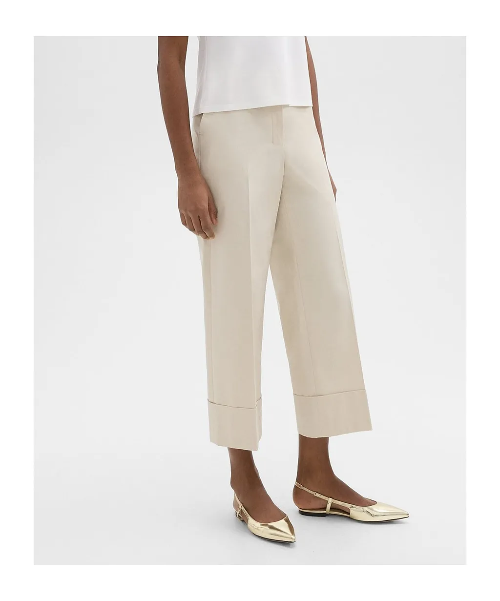 Theory High-Waist Cuff Pants