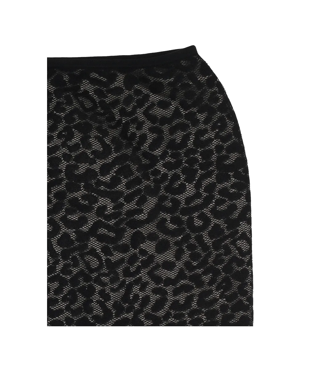 Theory Leopard Lace Pull-On Pencil Skirt