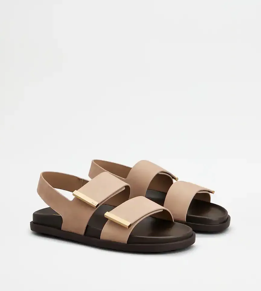 Tod's Bars-Strap Slingback Sandals