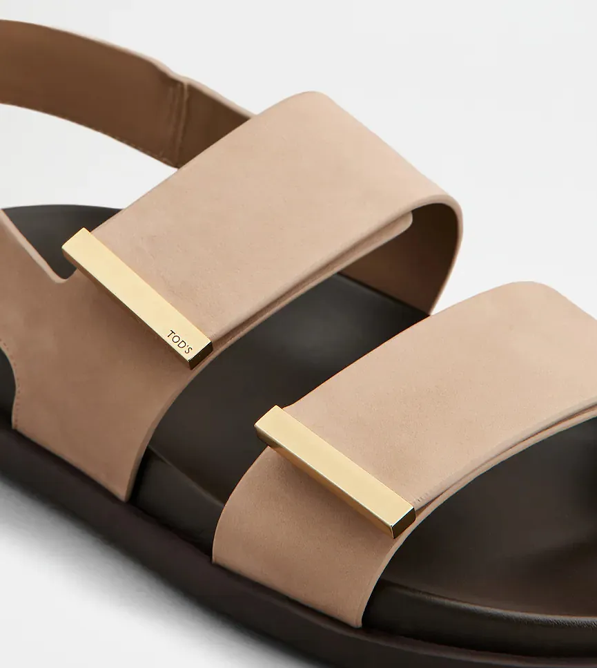 Tod's Bars-Strap Slingback Sandals