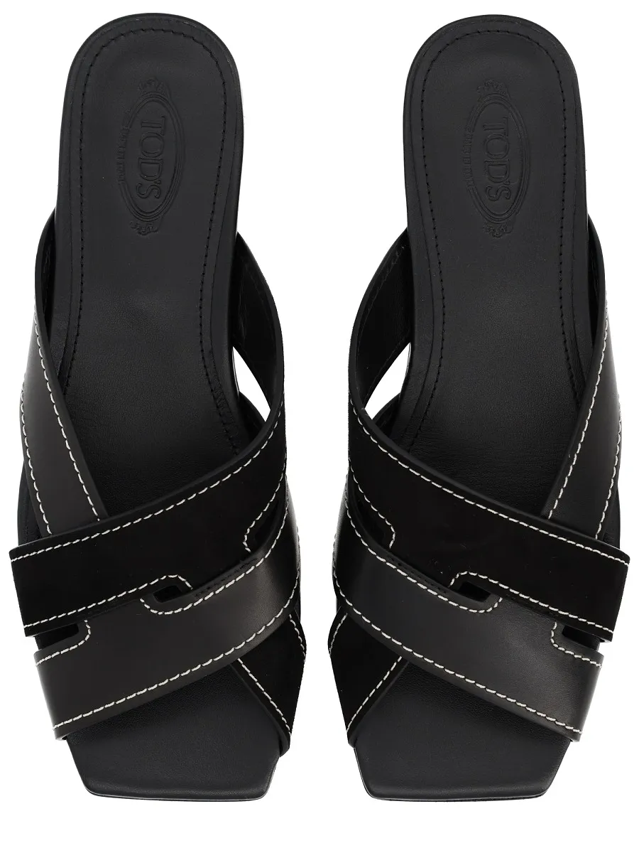 Tod's Crossed-Strap Flat Sandals