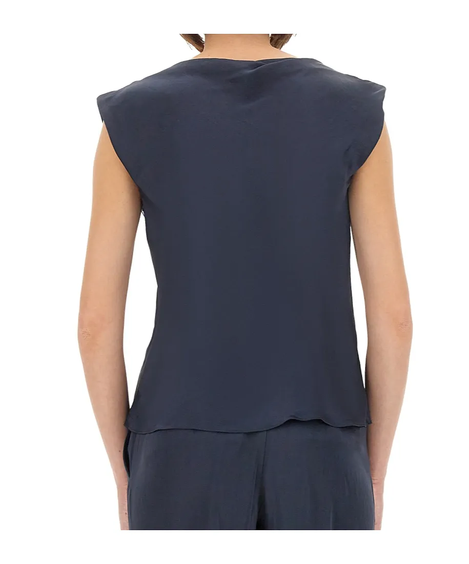 Theory Sleeveless Boat Neck Top