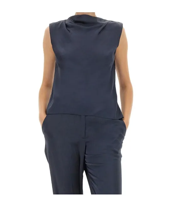 Theory Sleeveless Boat Neck Top
