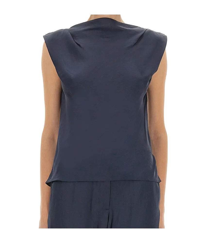 Theory Sleeveless Boat Neck Top