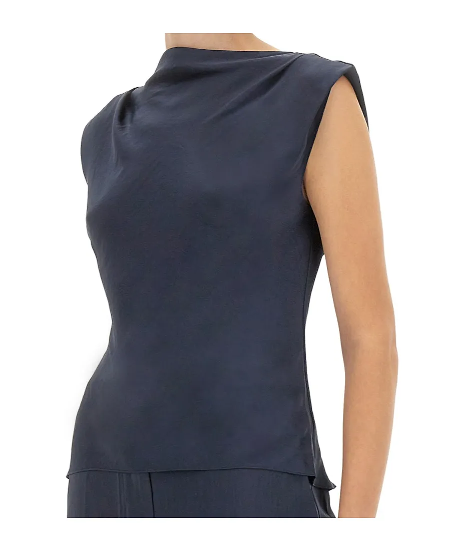 Theory Sleeveless Boat Neck Top