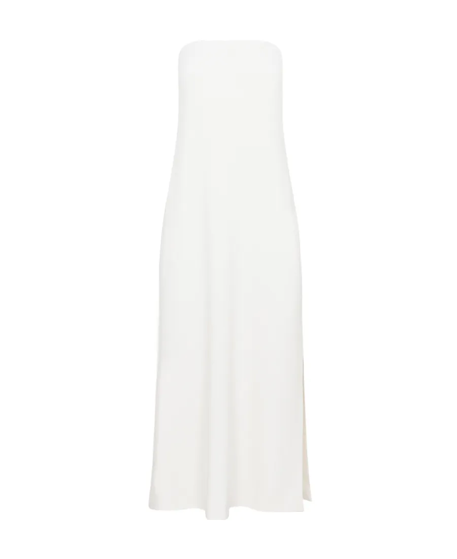 Theory Straight-Cut Strapless Midi Dress