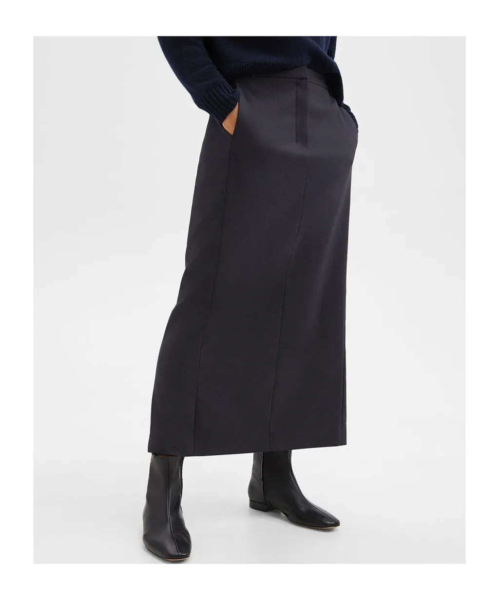 Theory Stretch Flannel Maxi Skirt
