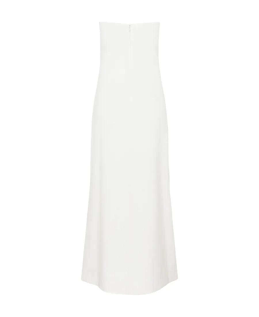 Theory Straight-Cut Strapless Midi Dress