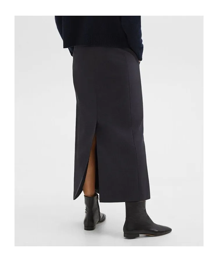 Theory Stretch Flannel Maxi Skirt