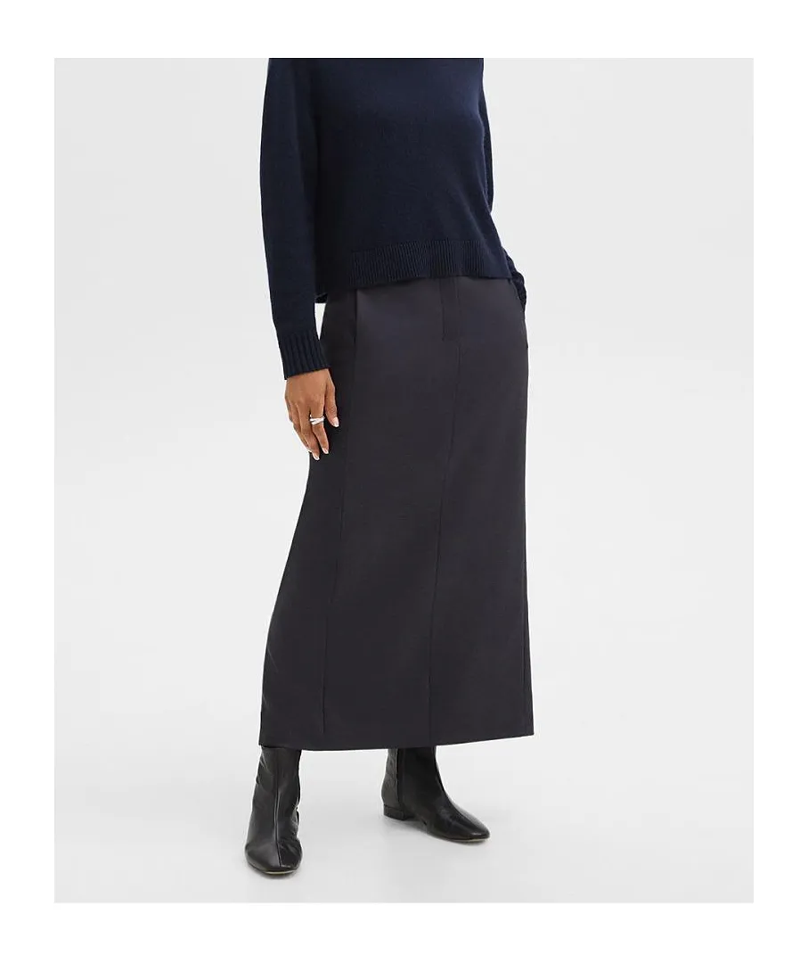 Theory Stretch Flannel Maxi Skirt