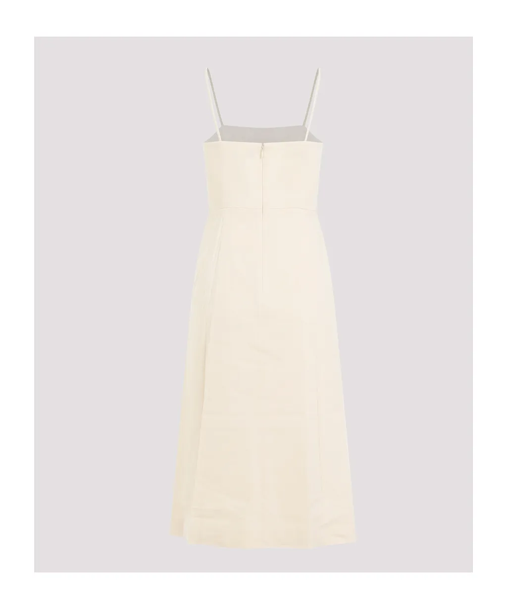 Theory Square-Neck Sleeveless A-Line Midi Dress