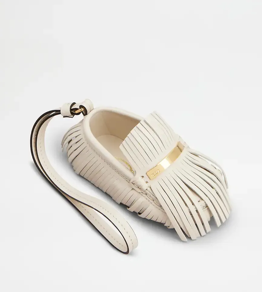 Tod's Fringed Shoe Charm Keyring