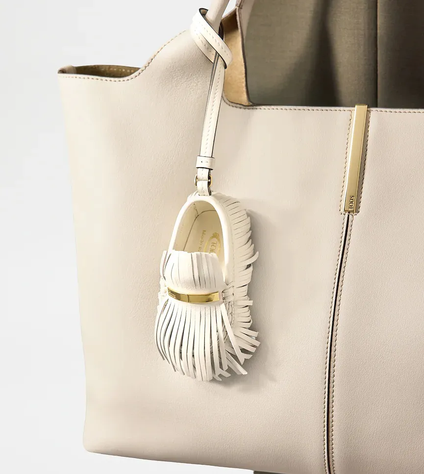 Tod's Fringed Shoe Charm Keyring