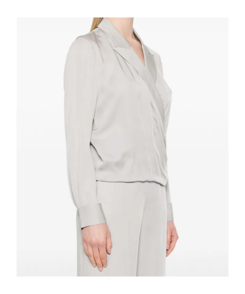 Theory V-Neck Draped Blouse