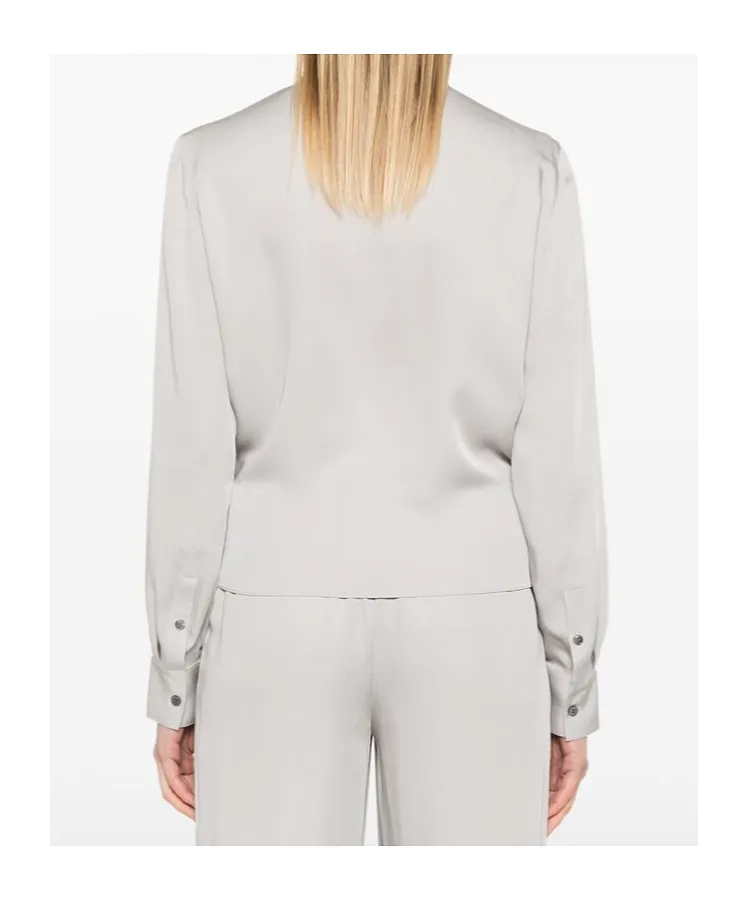 Theory V-Neck Draped Blouse