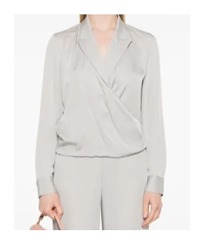 Theory V-Neck Draped Blouse