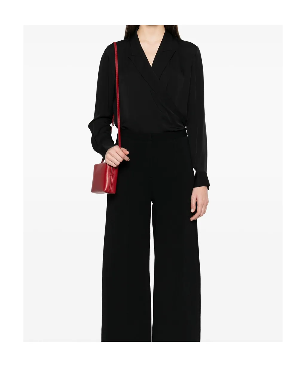 Theory V-Neck Draped Blouse