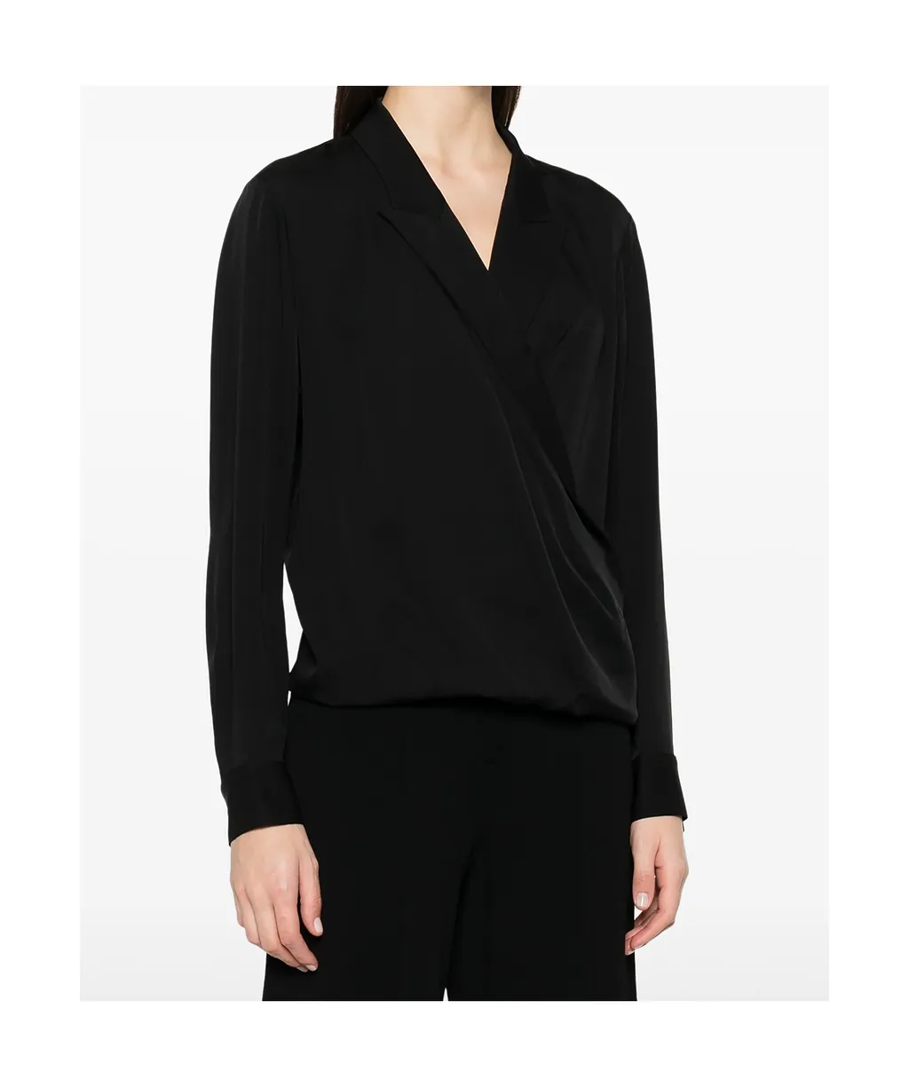 Theory V-Neck Draped Blouse