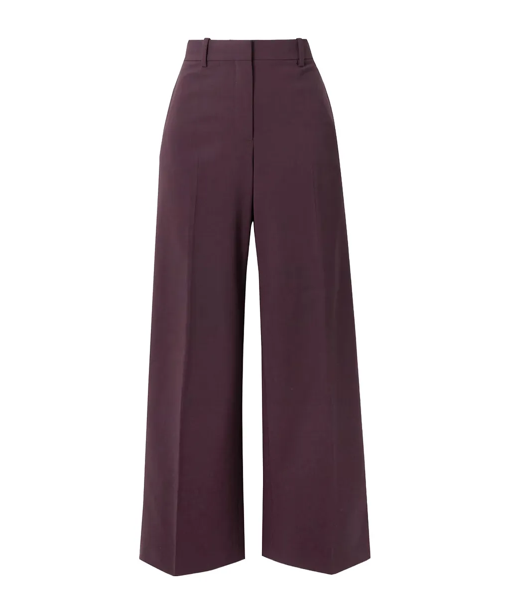 Wool Blend Straight Leg Casual Pants