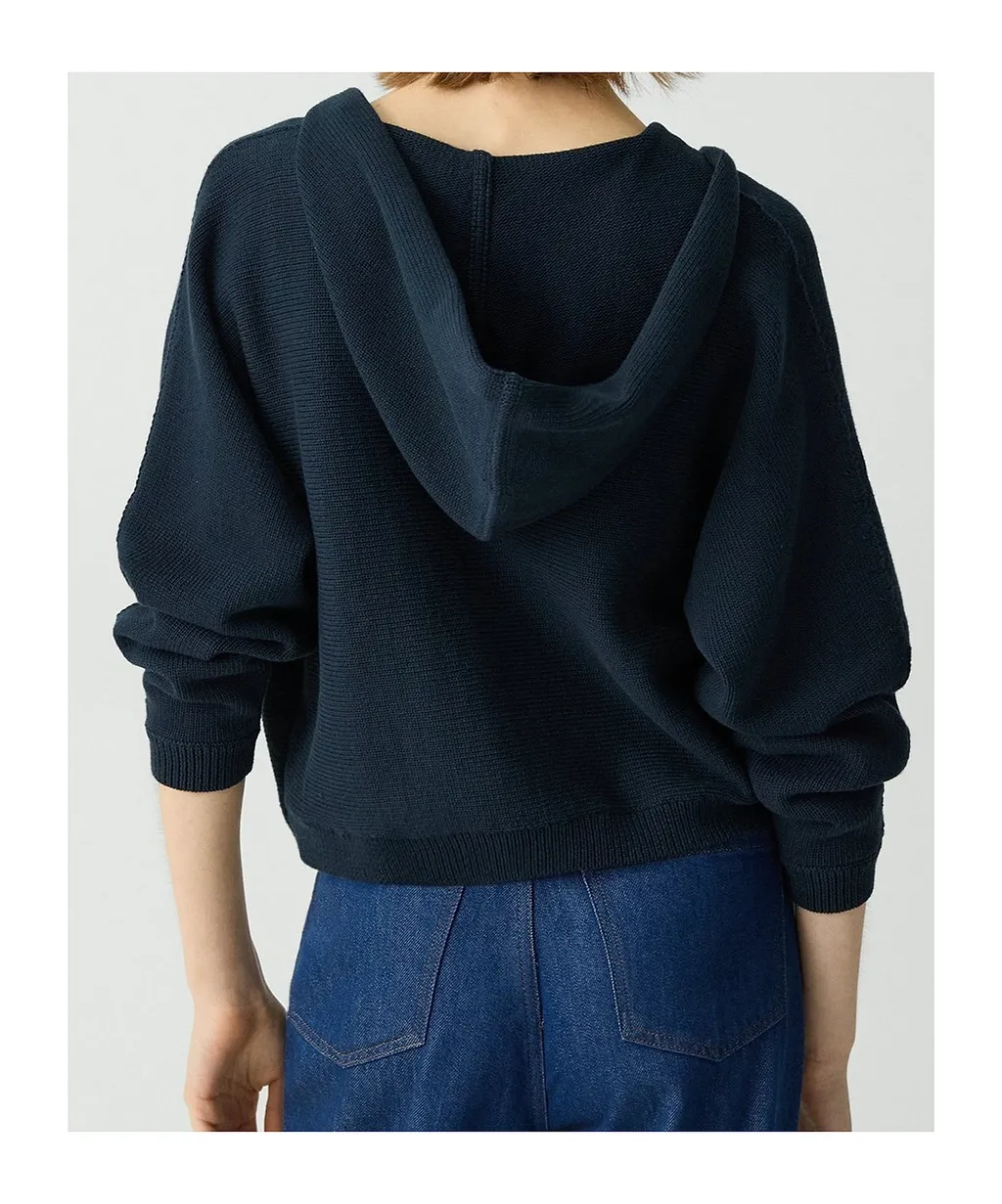Theory Zip-Up Hooded Knitted Cardigan