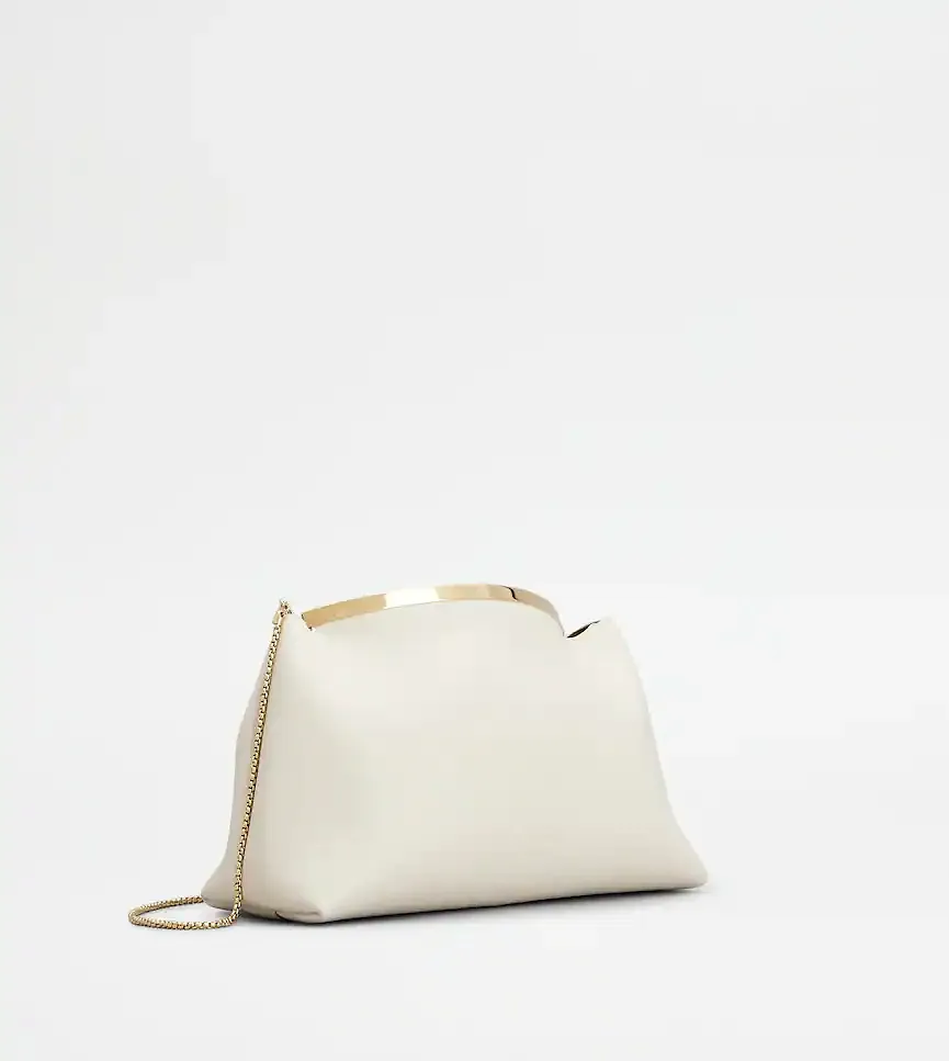 Tod's Magenta Chain Strap Clutch Bag