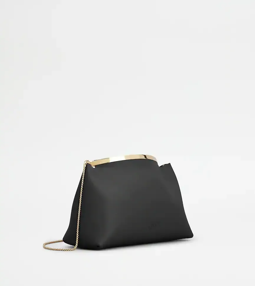 Tod's Magenta Chain Strap Clutch Bag