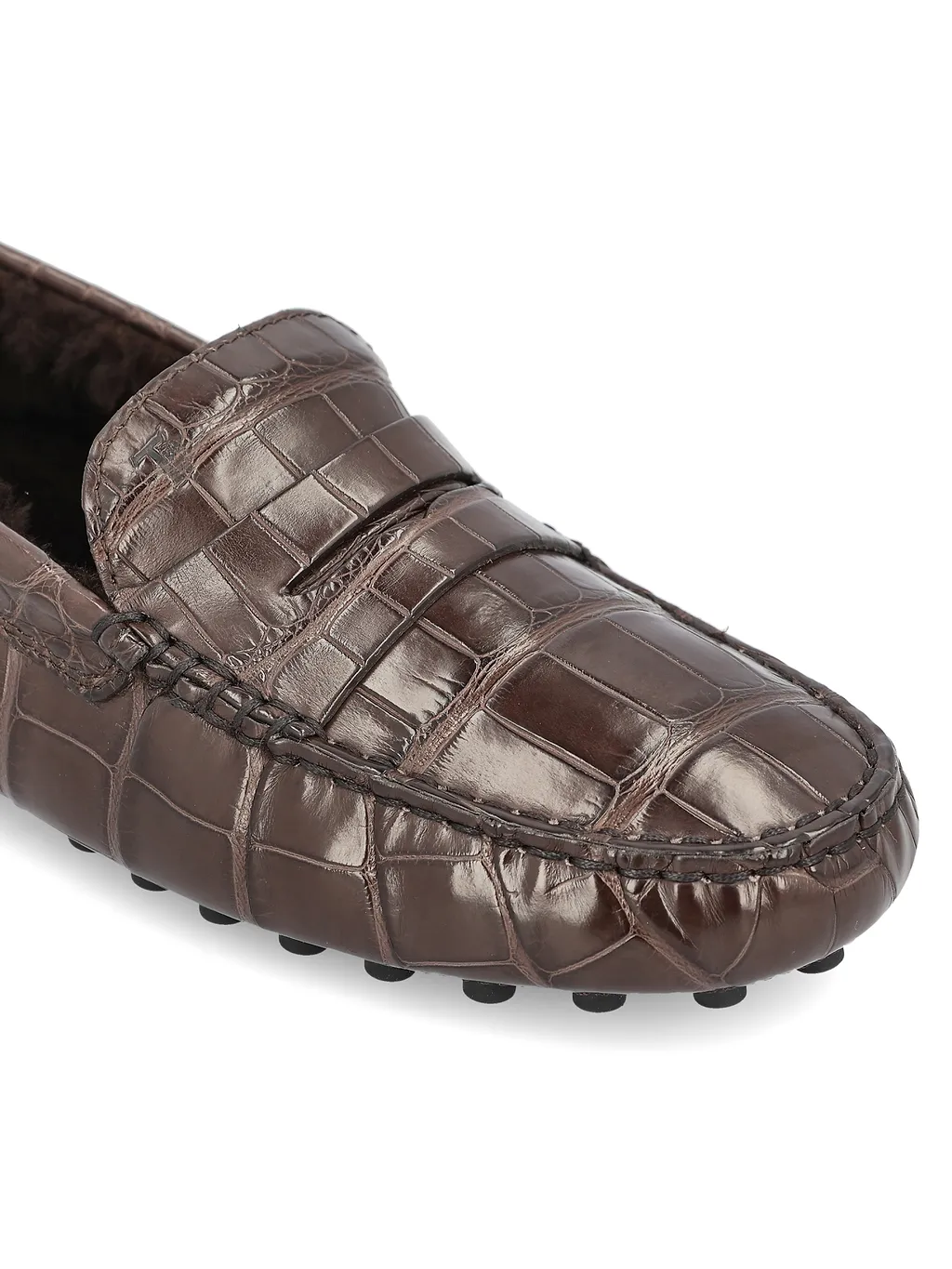 Tod's Round-Toe Embossed Loafers