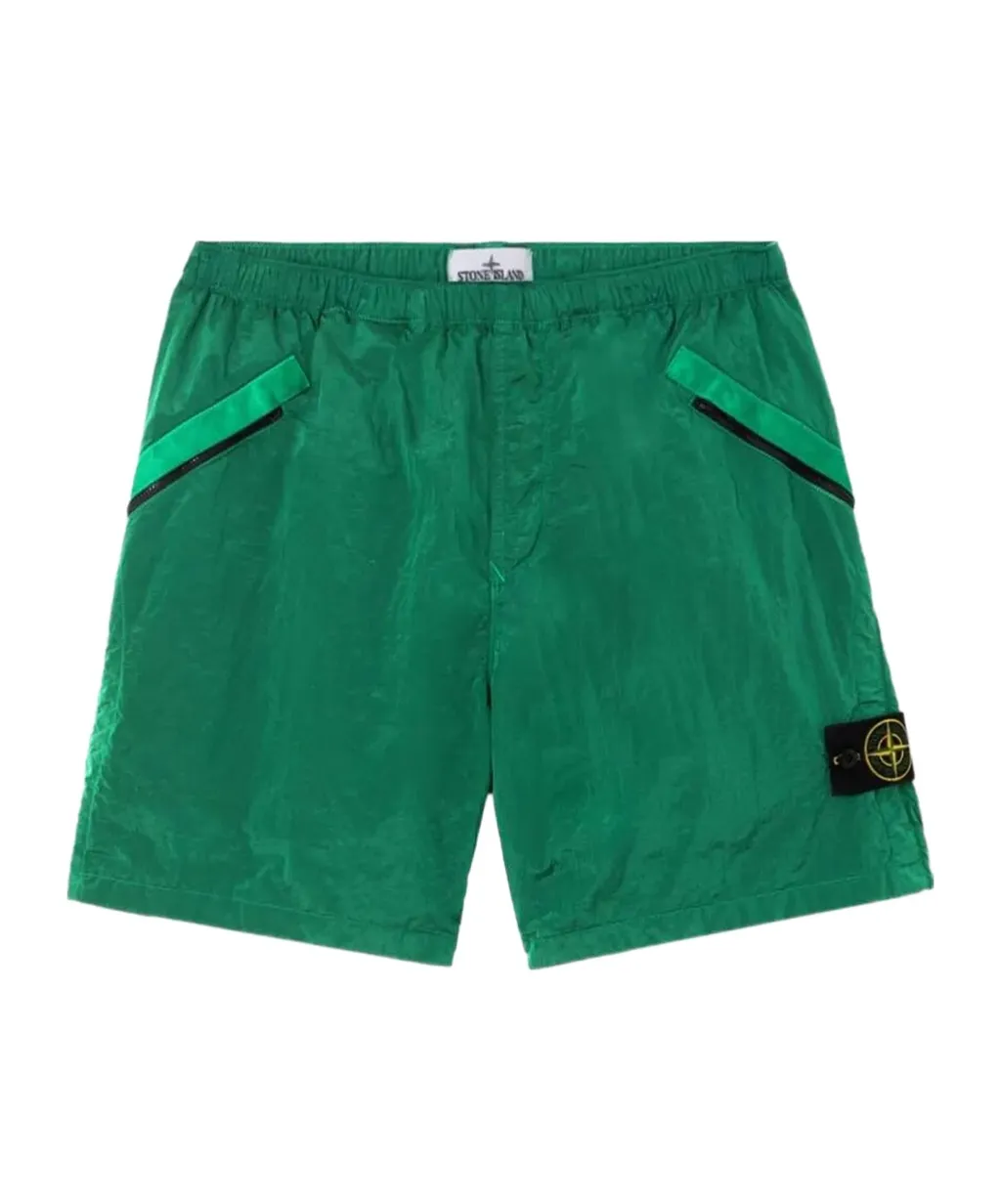 Stone Island Logo Patch Bermuda Shorts