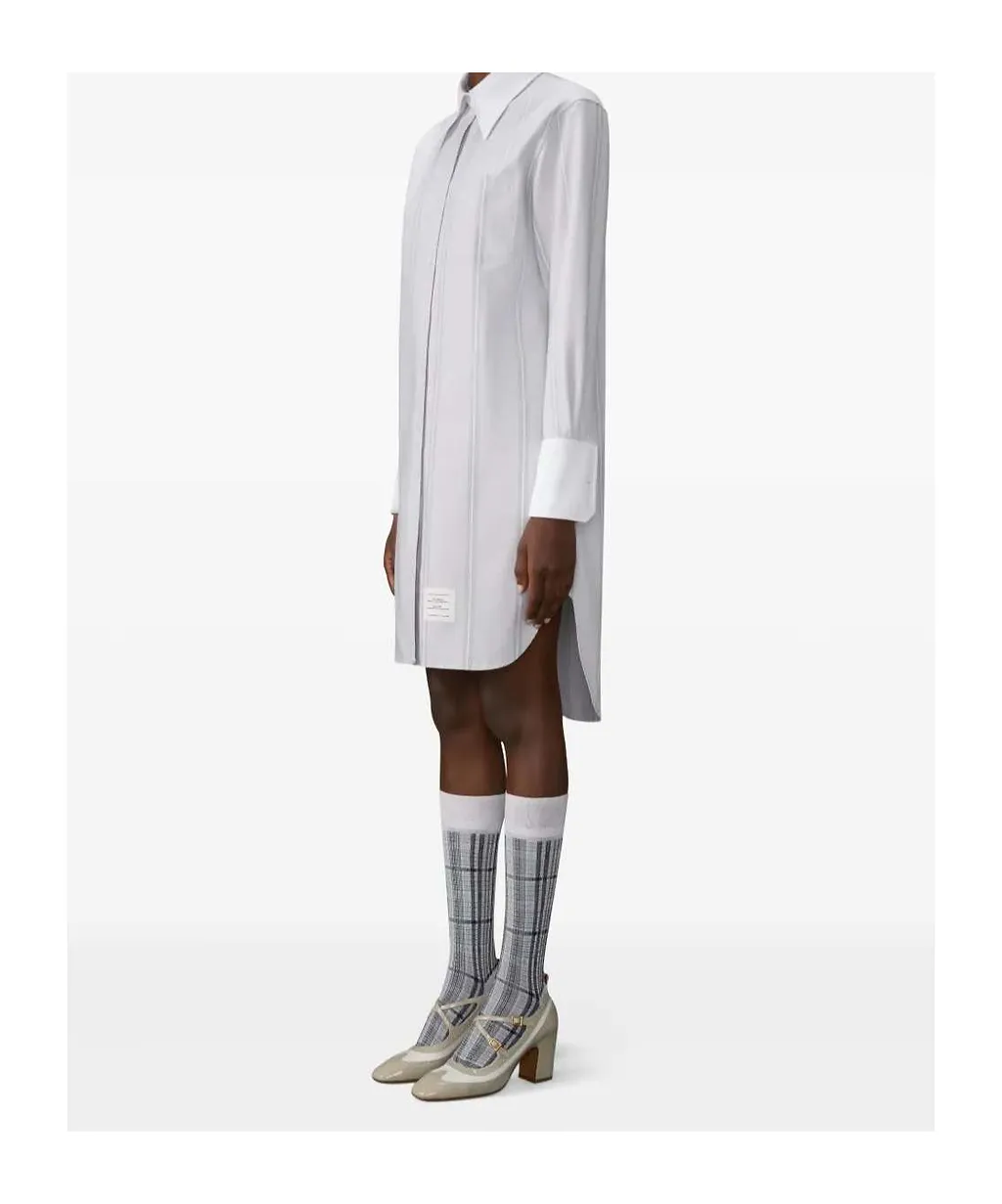 Collared Long-Sleeved Dress