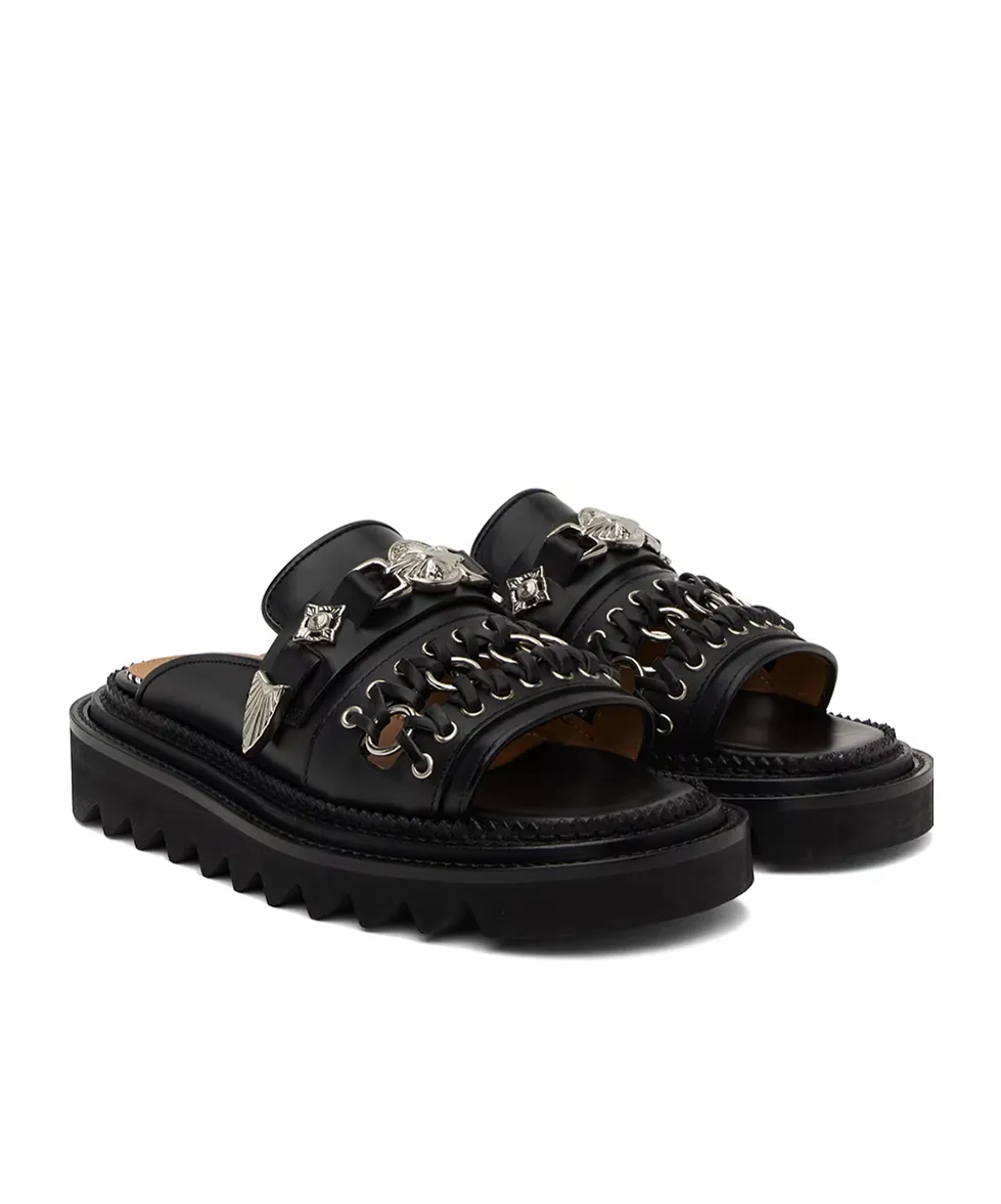 Chain Open-Toed Slippers