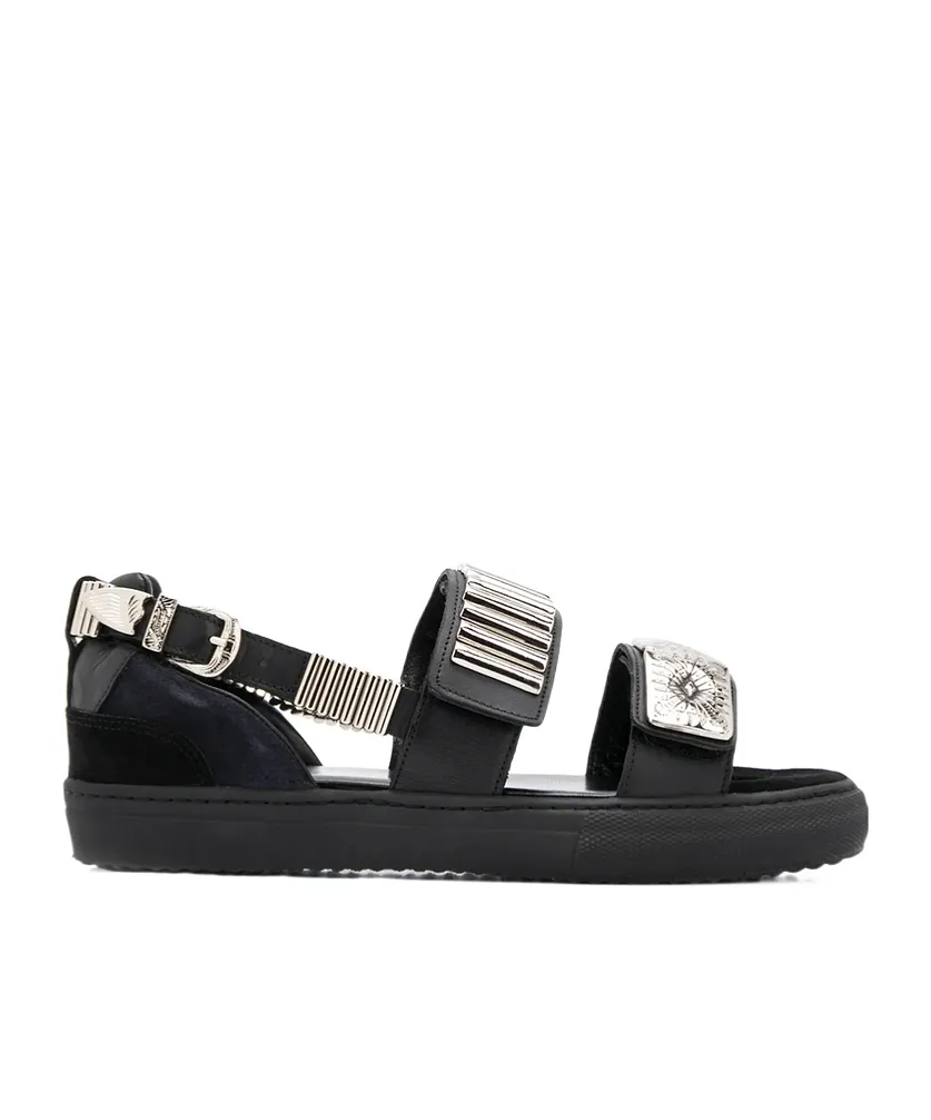 Embossed Strappy Sandals