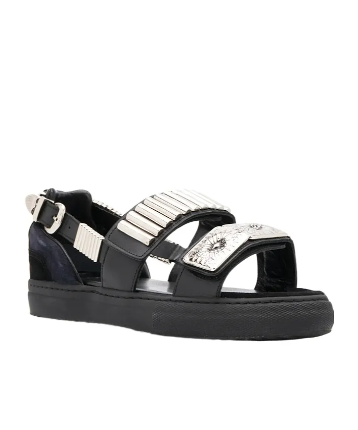 Embossed Strappy Sandals