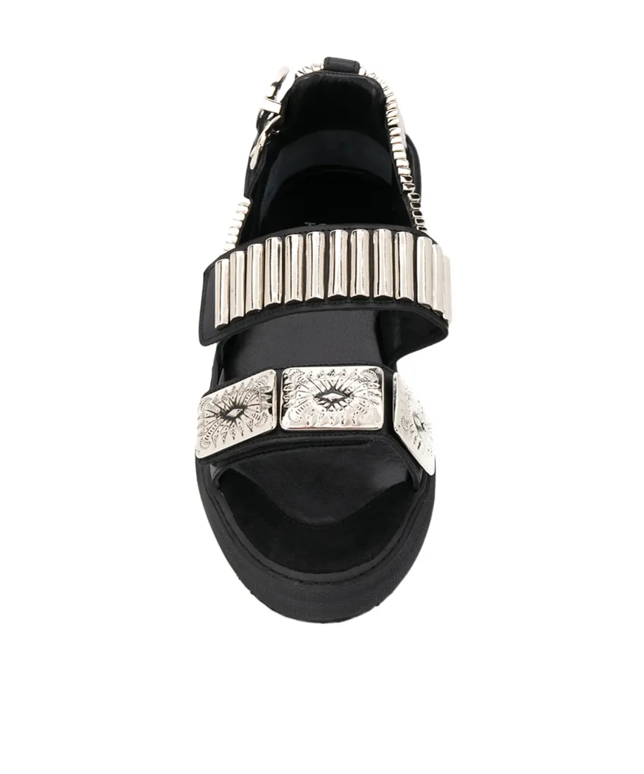 Embossed Strappy Sandals