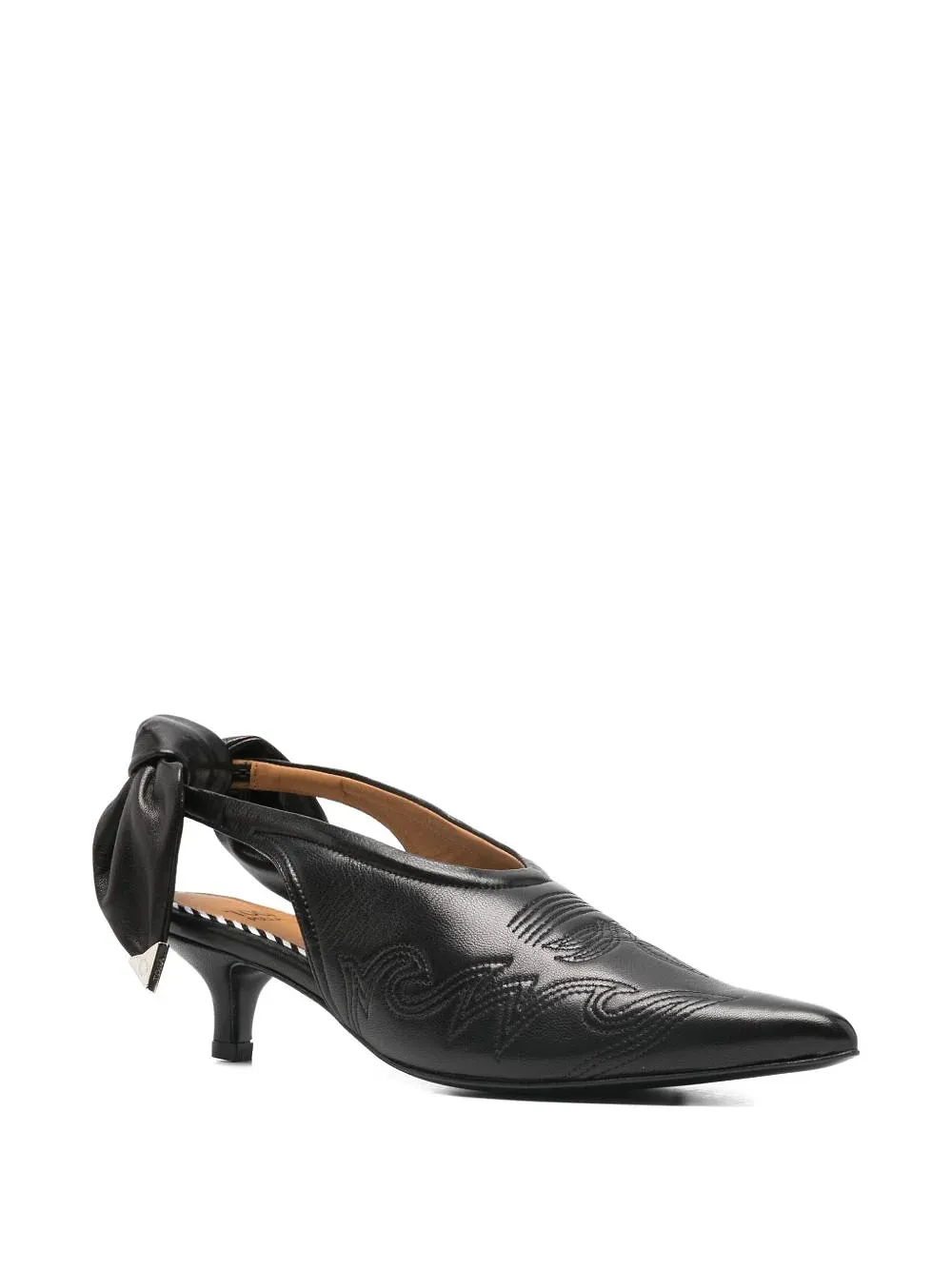 Toga Pulla Bow-Detail Pointed Toe Pumps