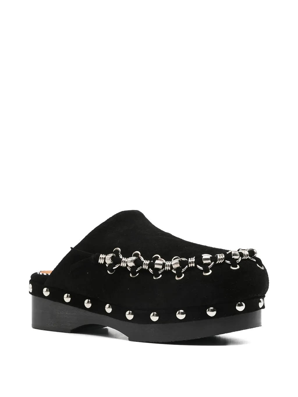 Toga Pulla Chain-Detail Round Toe Mules