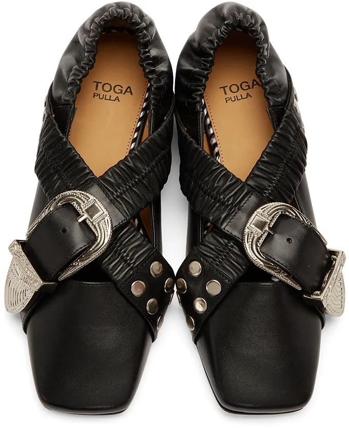 Toga Pulla Cross Strap Ballet Shoes