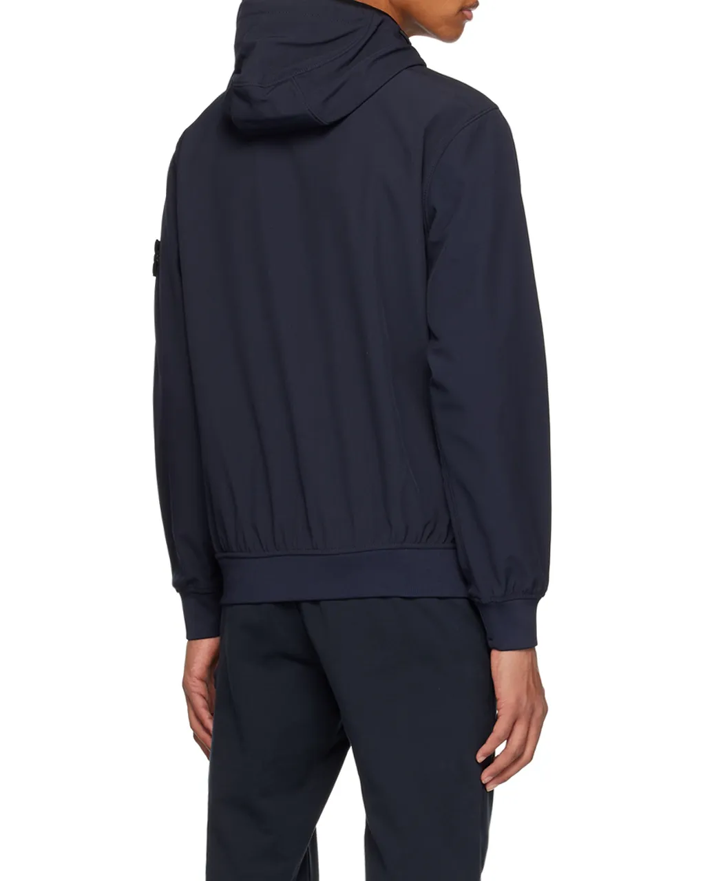 Stone Island Logo Patch Zip-Up Hooded Jacket